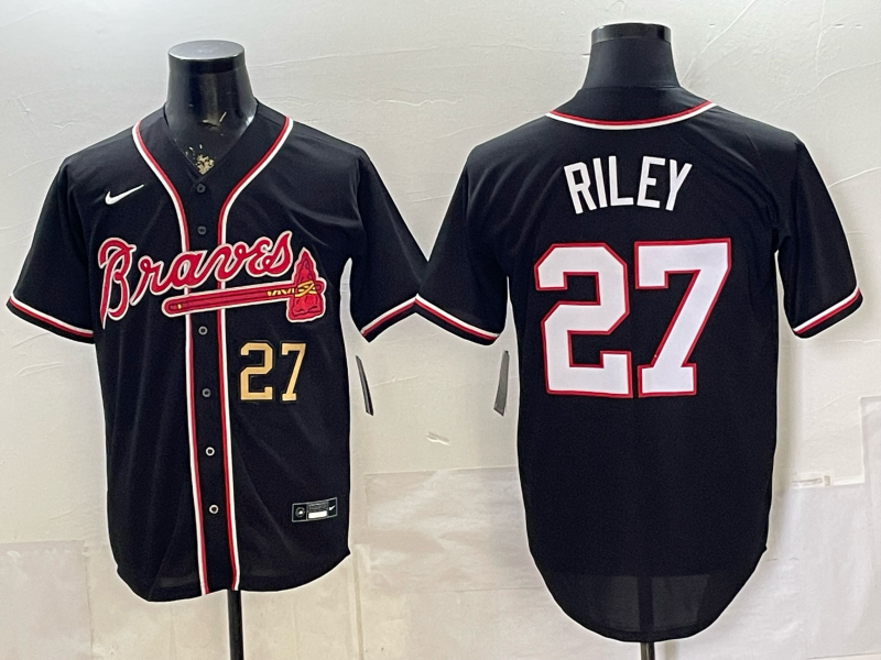Men Atlanta Braves #27 Riley black Nike 2026 Jersey 052812->atlanta braves->MLB Jersey